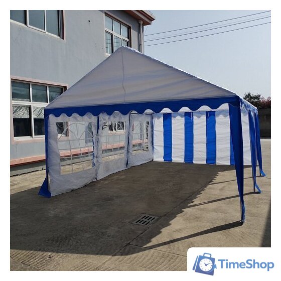Тент-шатер Sundays Party 4x6 м (белый/синий) - Изображение №1 — Интернет-магазин Time-Shop