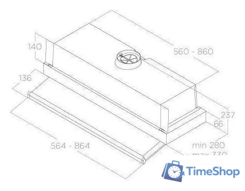 Кухонная вытяжка Elica Ciak 2.0 S GR/A/90 PRF0181903 - Изображение №3 — Интернет-магазин Time-Shop