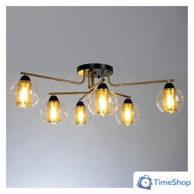 Люстра средней высоты Arte Lamp Manchester A7045PL-6BK - Изображение №2 — Интернет-магазин Time-Shop