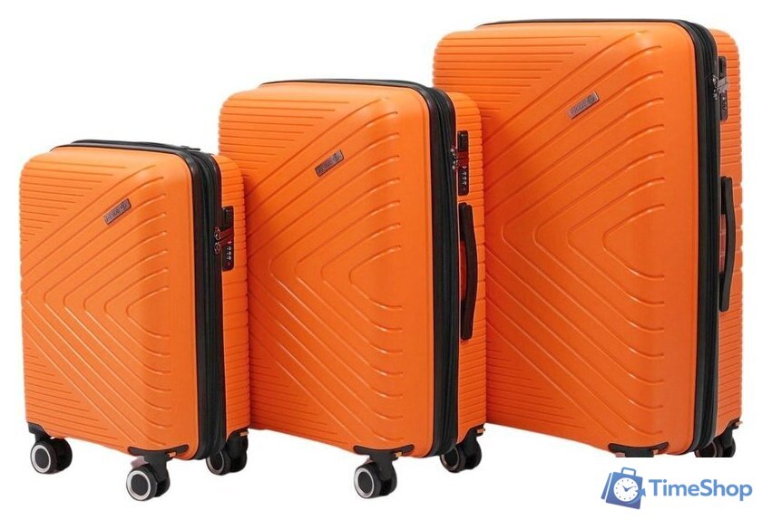 Чемодан-спиннер Pride РР-202 (S, оранжевый) - Изображение №9 — Интернет-магазин Time-Shop