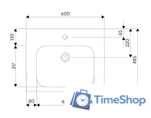 Умывальник Kolo Modo 60x48.5 [L31960] - Изображение №3 — Интернет-магазин Time-Shop