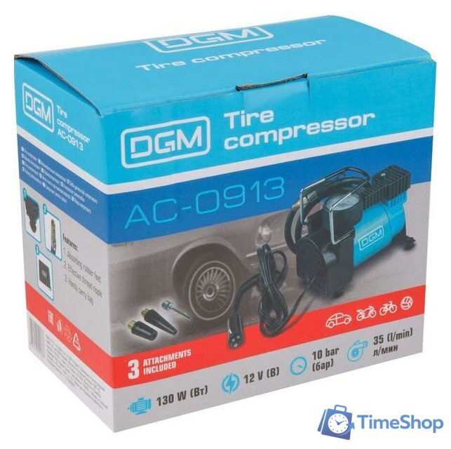Автомобильный компрессор DGM AC-0913 - Изображение №5 — Интернет-магазин Time-Shop