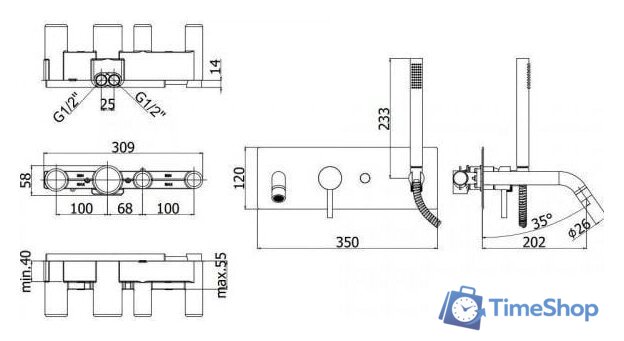 Смеситель Paffoni Light LIG001CR - Изображение №2 — Интернет-магазин Time-Shop