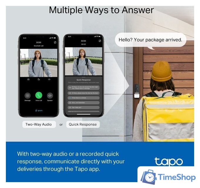 Дверной звонок TP-Link Tapo D230S1 - Изображение №9 — Интернет-магазин Time-Shop