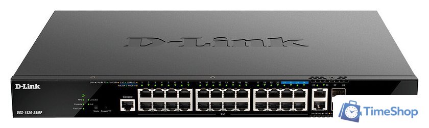 Управляемый коммутатор 3-го уровня D-Link DGS-1520-28MP/A1A - Изображение №1 — Интернет-магазин Time-Shop