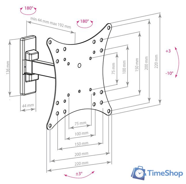 Кронштейн для телевизора Arm Media MARS-3 - Изображение №3 — Интернет-магазин Time-Shop