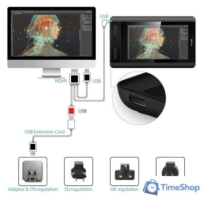 Графический монитор XP-Pen Artist 12 - Изображение №7 — Интернет-магазин Time-Shop