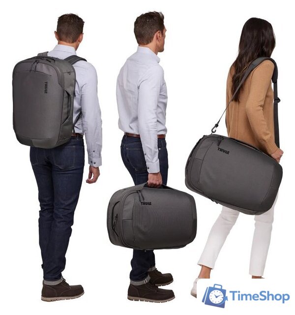 Дорожный рюкзак Thule Subterra 2 Convertible Carry On 40L 3205059 (vetiver gray) - Изображение №4 — Интернет-магазин Time-Shop