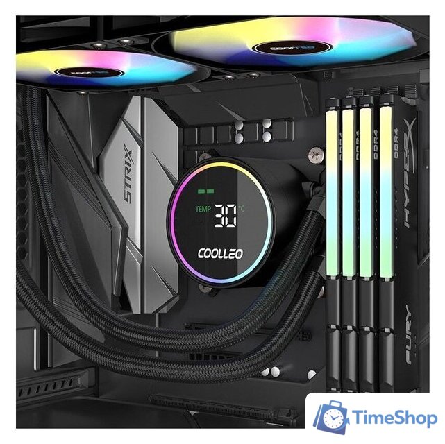 Система жидкостного охлаждения для процессора Coolleo Ice Fairy Dig 240 Lite (черный) - Изображение №4 — Интернет-магазин Time-Shop