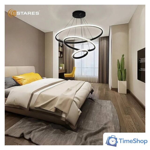 Подвесная люстра Estares Akrilika slim 70W 3R-APP-600x1100-BLACK/CLEAR-220-IP20 - Изображение №4 — Интернет-магазин Time-Shop