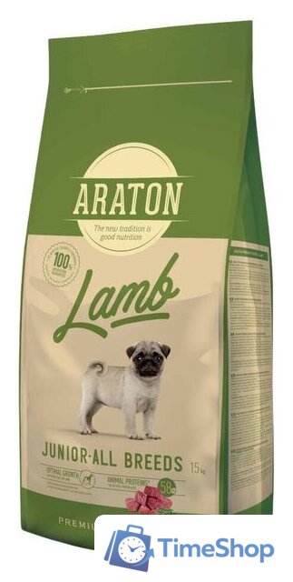 Сухой корм для собак Araton Junior Lamb 15 кг - Изображение №1 — Интернет-магазин Time-Shop