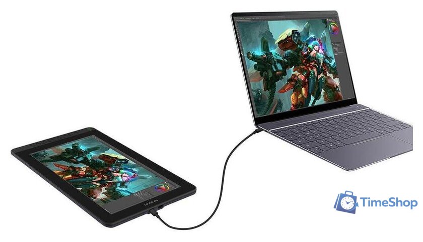 Графический монитор Huion Kamvas 13 (фиолетовый) - Изображение №6 — Интернет-магазин Time-Shop