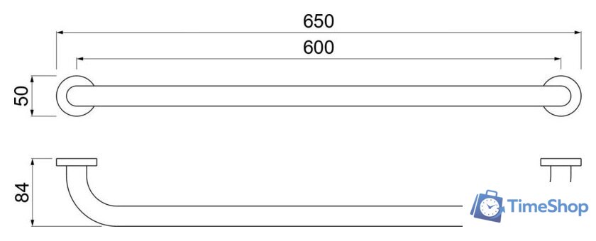 Поручень Aquatek AQ4996BG (золото) - Изображение №2 — Интернет-магазин Time-Shop