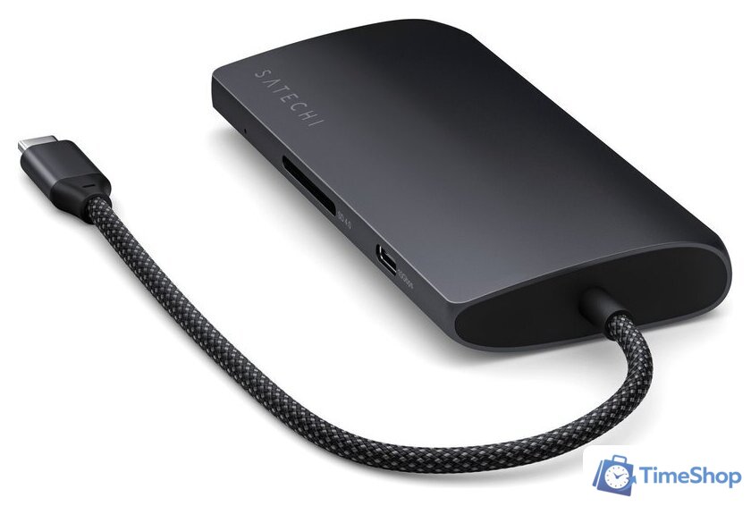Док-станция Satechi USB-C Multiport Adapter 8K With Ethernet V3 ST-P8KED (черный) - Изображение №4 — Интернет-магазин Time-Shop