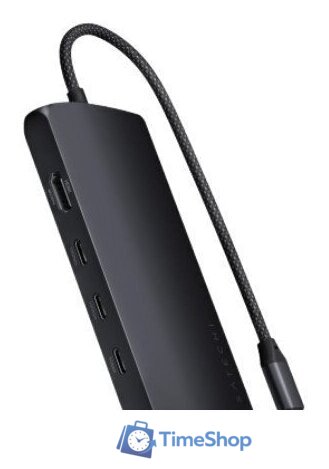 Док-станция Satechi USB-C Multiport Adapter 8K With Ethernet V3 ST-P8KED (черный) - Изображение №1 — Интернет-магазин Time-Shop