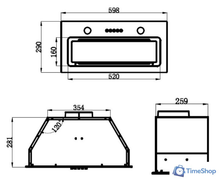 Кухонная вытяжка MAUNFELD Trapeze 602IG (белый) - Изображение №16 — Интернет-магазин Time-Shop