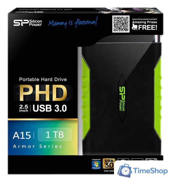 Внешний накопитель Silicon-Power Armor A15 1TB (SP010TBPHDA15S3K) - Изображение №2 — Интернет-магазин Time-Shop