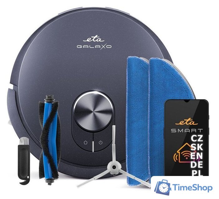 Робот-пылесос ETA Galaxo 4239 90000 (черный/синий) - Изображение №1 — Интернет-магазин Time-Shop