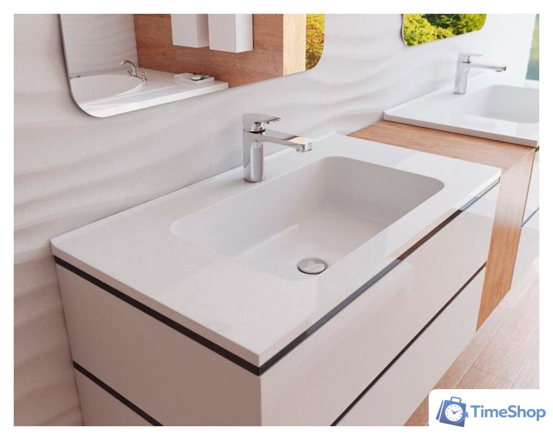 Умывальник Эстет Каре 90x50 (белый) 1-0003 - Изображение №5 — Интернет-магазин Time-Shop