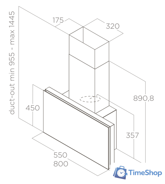 Кухонная вытяжка Elica Plat BL/F/55 PRF0164946 - Изображение №6 — Интернет-магазин Time-Shop