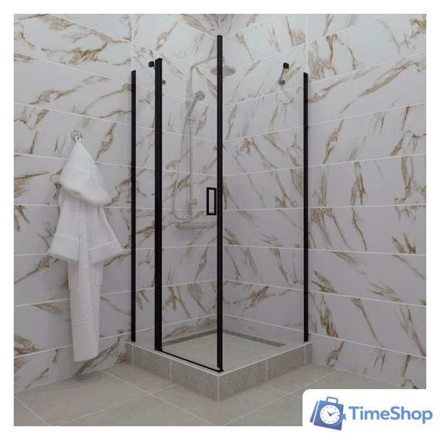 Душевой уголок Triton Йота Блэк А1 90х90 без поддона (прозрачное стекло) - Изображение №8 — Интернет-магазин Time-Shop