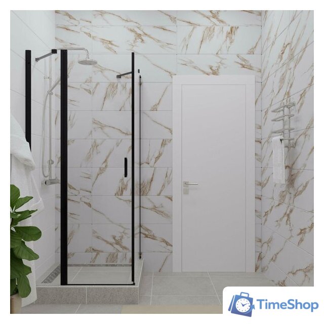 Душевой уголок Triton Йота Блэк А1 90х90 без поддона (прозрачное стекло) - Изображение №6 — Интернет-магазин Time-Shop