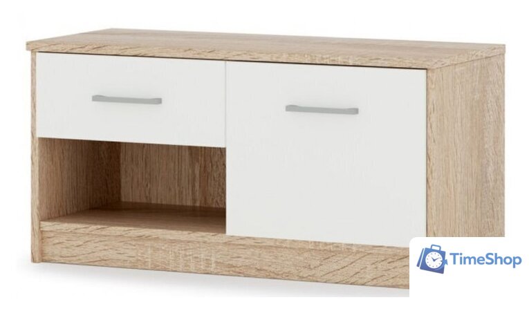 Тумба Империал Стелс 1д1ящ (дуб сонома-белый) - Изображение №1 — Интернет-магазин Time-Shop