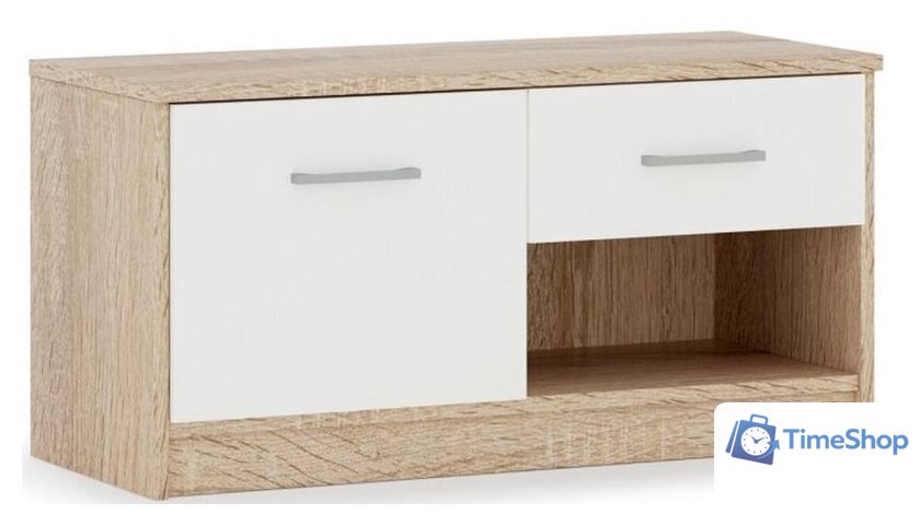 Тумба Империал Стелс 1д1ящ (дуб сонома-белый) - Изображение №4 — Интернет-магазин Time-Shop