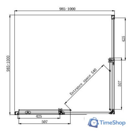 Душевой уголок Ambassador Queen 11011105 100х100 - Изображение №9 — Интернет-магазин Time-Shop