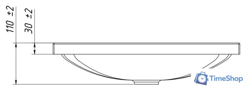 Умывальник Belux Порто ПО 500 - Изображение №3 — Интернет-магазин Time-Shop
