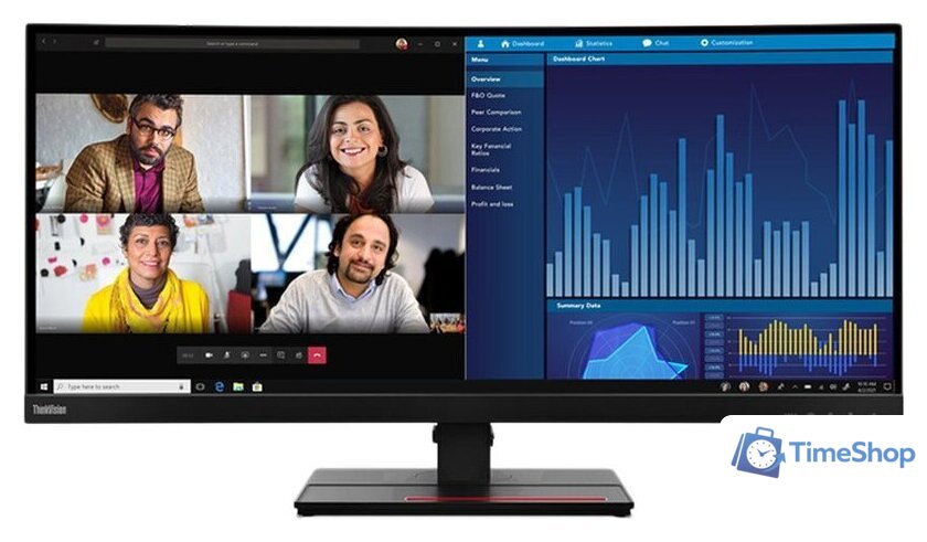 Монитор Lenovo ThinkVision P34w-20 63F2RAT3UK - Изображение №1 — Интернет-магазин Time-Shop