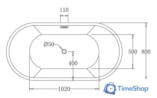 Ванна BelBagno BB70 170x80 - Изображение №3 — Интернет-магазин Time-Shop