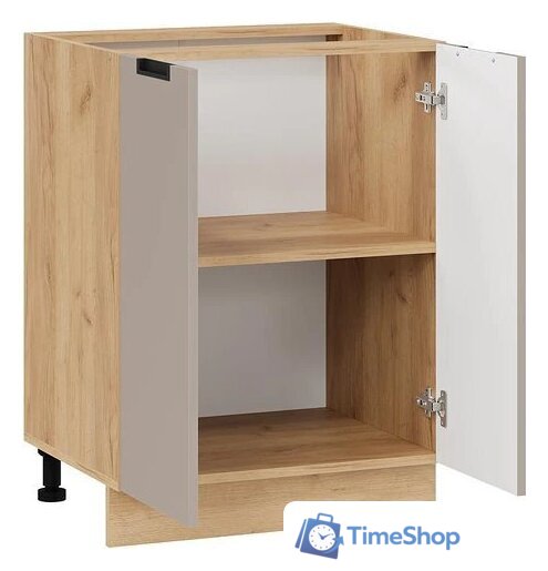 Шкаф напольный Трия Гренада 1Н6 (дуб крафт золотой/холст латте) - Изображение №2 — Интернет-магазин Time-Shop