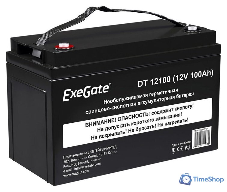Аккумулятор для ИБП ExeGate DT 12100 (12В, 100 А·ч) - Изображение №1 — Интернет-магазин Time-Shop
