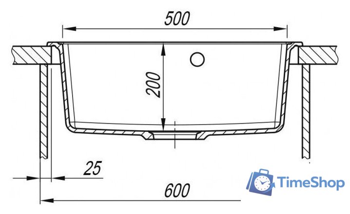 Кухонная мойка ARFEKA Dalago 57 Shadow Grey - Изображение №6 — Интернет-магазин Time-Shop
