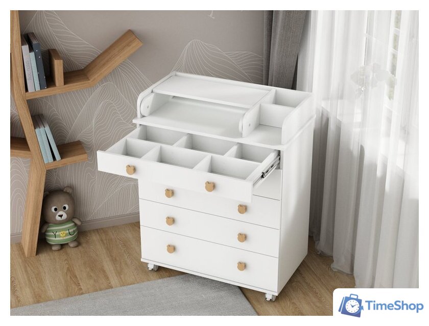 Детский комод Incanto Мишка с органайзером 800/5 PK-0060/00 (белый) - Изображение №20 — Интернет-магазин Time-Shop