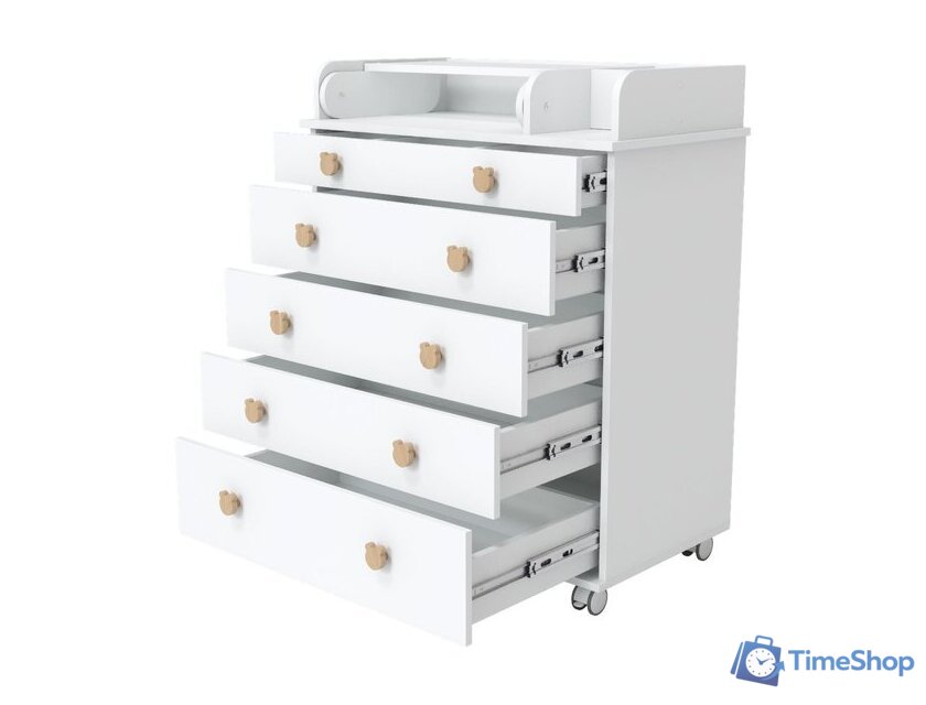 Детский комод Incanto Мишка с органайзером 800/5 PK-0060/00 (белый) - Изображение №8 — Интернет-магазин Time-Shop