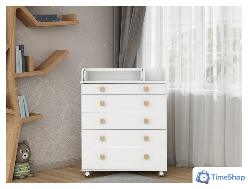 Детский комод Incanto Мишка с органайзером 800/5 PK-0060/00 (белый) - Изображение №14 — Интернет-магазин Time-Shop