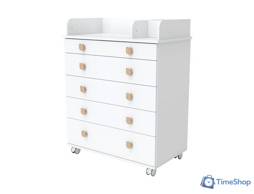 Детский комод Incanto Мишка с органайзером 800/5 PK-0060/00 (белый) - Изображение №5 — Интернет-магазин Time-Shop
