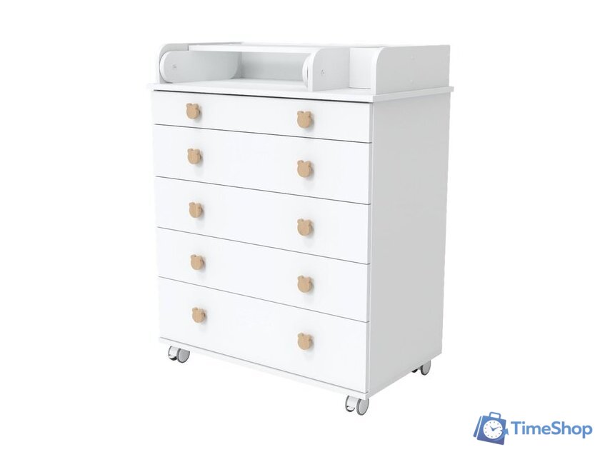 Детский комод Incanto Мишка с органайзером 800/5 PK-0060/00 (белый) - Изображение №4 — Интернет-магазин Time-Shop