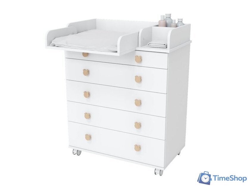 Детский комод Incanto Мишка с органайзером 800/5 PK-0060/00 (белый) - Изображение №12 — Интернет-магазин Time-Shop
