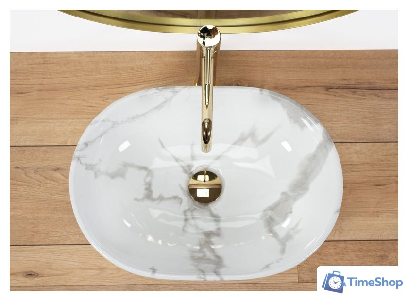 Умывальник Rea Amelia Marmo Shiny REA-U8001 - Изображение №3 — Интернет-магазин Time-Shop