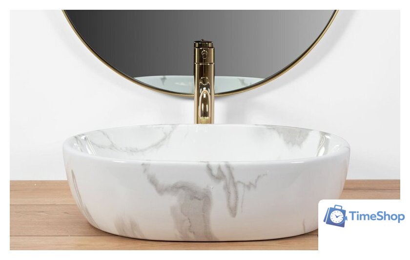 Умывальник Rea Amelia Marmo Shiny REA-U8001 - Изображение №5 — Интернет-магазин Time-Shop