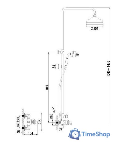 Душевая система  Lemark Brava [LM4760G] - Изображение №2 — Интернет-магазин Time-Shop