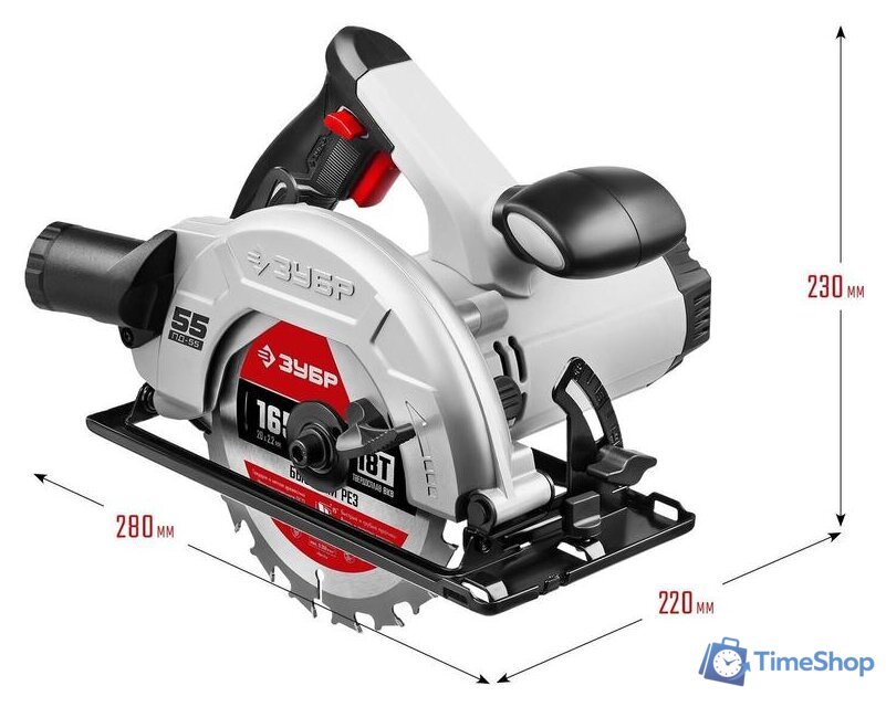 Дисковая (циркулярная) пила Зубр ПД-55 - Изображение №2 — Интернет-магазин Time-Shop