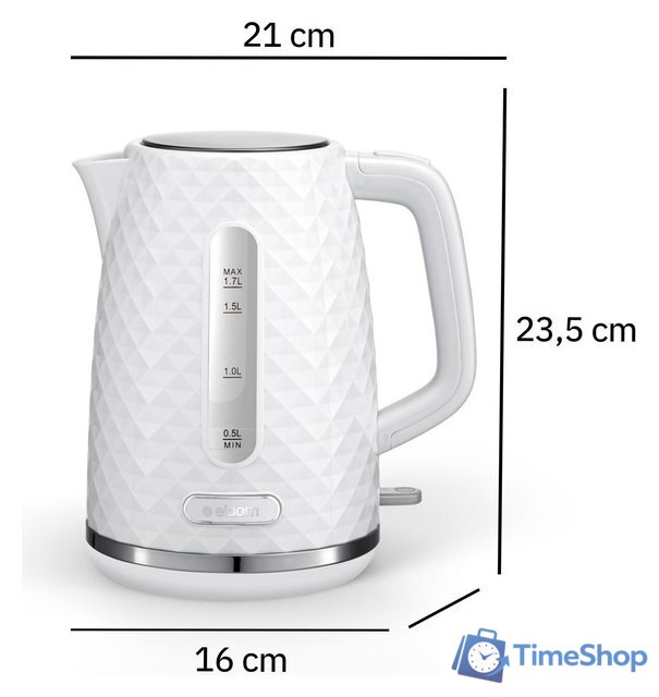 Электрический чайник Eldom C280 (белый) - Изображение №5 — Интернет-магазин Time-Shop