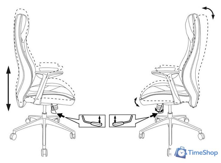 Офисное кресло Бюрократ Zen/Black - Изображение №2 — Интернет-магазин Time-Shop