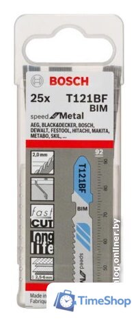 Набор пильных полотен Bosch T121BF 2608636703 (25 шт) - Изображение №1 — Интернет-магазин Time-Shop