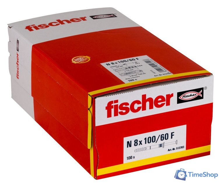 Дюбель-гвоздь Fischer N 8 x 100/60 F 513703 (100 шт) - Изображение №2 — Интернет-магазин Time-Shop