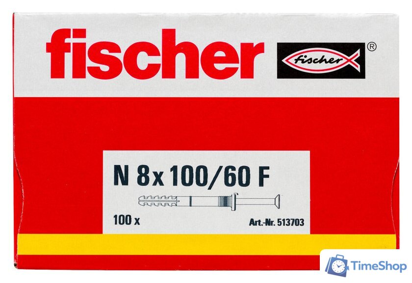 Дюбель-гвоздь Fischer N 8 x 100/60 F 513703 (100 шт) - Изображение №4 — Интернет-магазин Time-Shop